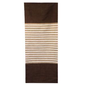 Alfombra Pasillera India Algodón Marrón y Beige 70x170 cm - Imagen 7