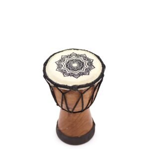 Tambor Djembe artesanal 15 cm con piel de cabra Mandala - Imagen 3