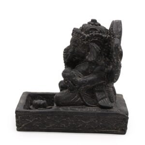 Porta Incienso Ganesh Feng Shui Negro Antiguo - 13 cm - Imagen 3