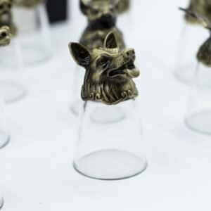 Set 12 Vasos Chupito Zodiaco Chino 25ml - Bronce y Cristal - Imagen 5