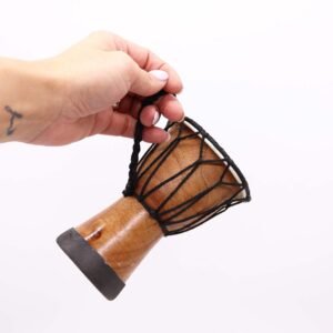 Tambor Djembe artesanal 15 cm con piel de cabra Mandala - Imagen 2