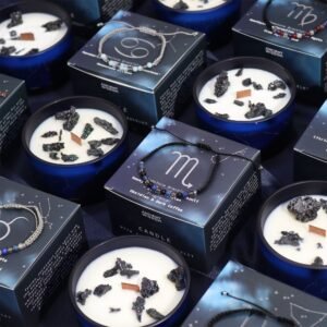 Vela del zodiaco Capricornio con pulsera de piedras preciosas - Imagen 5