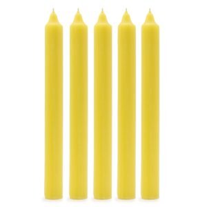 Velas de Mesa Amarillo Limón Rústico - Pack de 21 Unidades - Imagen 3