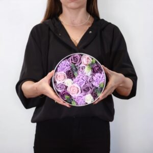 Flower Box: Rosas de Jabón Lavanda y Claveles - Imagen 5