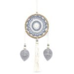 Atrapasueños de Seagrass y Algodón Gris - 40x17 cm