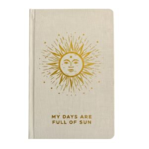 Diario de Gratitud Marfil y Oro 120p - Diseño Sol Dorado - Imagen 5