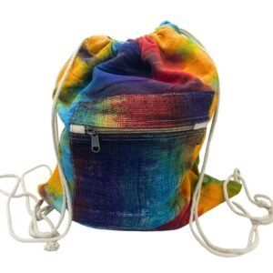 Mochila Saco de Cáñamo Tie-Dye - Hecha en Nepal - Imagen 2