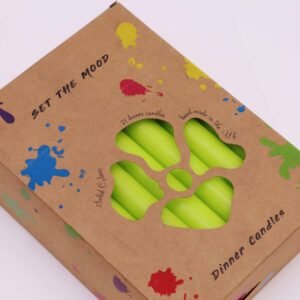 Velas de Mesa Verde Lima Rústico - Pack de 21 Unidades - Imagen 2