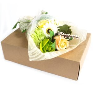 Bouquet de Flores de Jabón Verdes en Caja de Regalo - Imagen 2