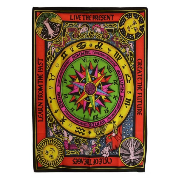 Arte de pared de algodón (70x110cm) - Círculo de la Vida