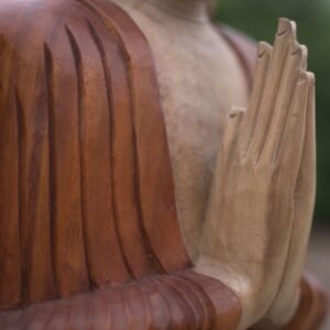 Buda de Madera de Suar Transmisión de Enseñanza - 40cm - Imagen 5