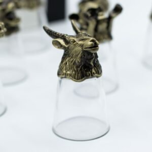 Set 12 Vasos Chupito Zodiaco Chino 25ml - Bronce y Cristal - Imagen 9