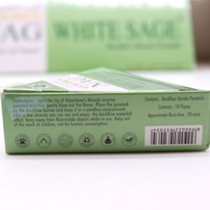 Conos de Incienso Jumbo Dorado Nag - Salvia Blanca Reflujo 42g - Imagen 4