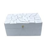 Caja Multiusos Vintage Diamantes Blancos - 22x12x10 cm