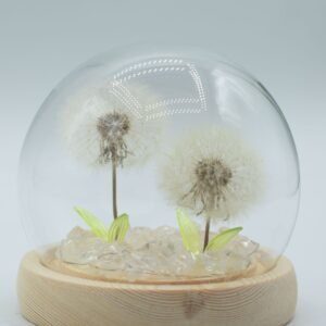 Domo de Cristal Floral Glow - 2 Dientes de León LED USB - Imagen 4