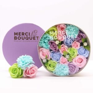 Flower Box Baby Blessings: Flores de Jabón Azules - Imagen 2