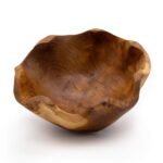 Frutero Mediano de Teca Lisa Ovalado - Madera Artesanal