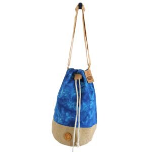 Mochila Natural Efecto Lavado Azul - Diseño Mandala - Imagen 2