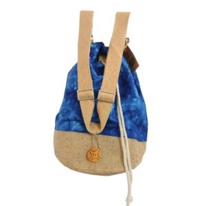 Mochila Natural Efecto Lavado Azul - Diseño Mandala - Imagen 3