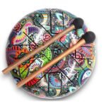 Tambor Hapi Multicolor OM Psicodélico - Tongue Drum 18cm