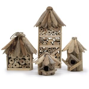 Hotel de Insectos y Abejas de Madera - Casa de Dos Pisos 38cm - Imagen 6