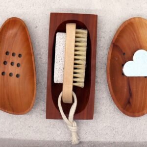 Jabonera clásica de caoba - Rectangular - Imagen 3