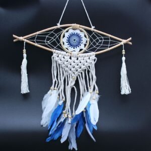 Atrapasueños Ojo de Macramé y Plumas Surtido (40 cm) - Imagen 2