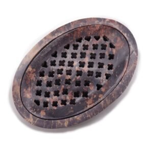 Jabonera y Escurridor de Esteatita 11x8cm - Óvalo Clásico - Imagen 2