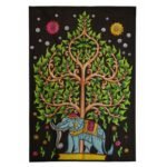 Tapiz de Algodón Árbol de la Vida y Elefante (70x110 cm)
