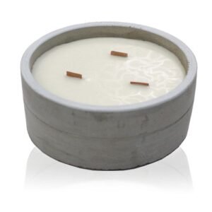 Vela de Soja en Hormigón - Vainilla y Naranja (900g) - Imagen 1