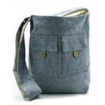 Bolso Grande Vaquero Denim - Dos Bolsillos Tonos Naturales