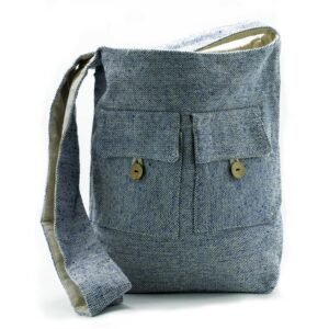Bolso Grande Vaquero Denim - Dos Bolsillos Tonos Naturales - Imagen 1