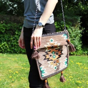 Bandolera Festival Kilim Beige - Bolso Étnico de Turquía - Imagen 5
