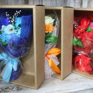 Bouquet de Flores de Jabón Rojas en Caja de Regalo - Imagen 4