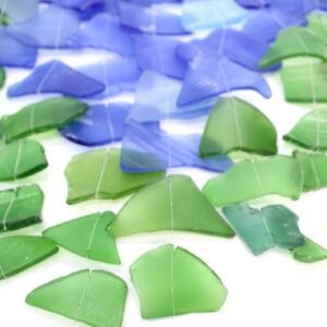 Carillón Vidrio Reciclado Azul y Verde | Madera Natural - Imagen 5