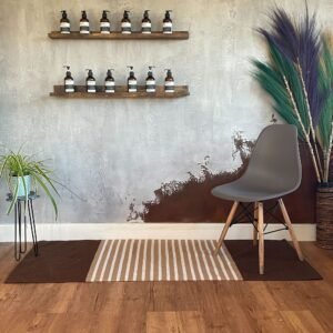 Alfombra Pasillera India Algodón Marrón y Beige 70x170 cm - Imagen 5