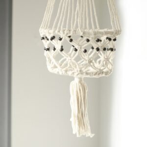 Macetero de Macrame - Gran con Cuentas - Imagen 6
