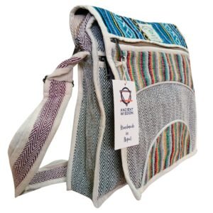 Bolso Mensajero de Cáñamo para Laptop - Curvas - Imagen 3