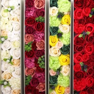 Caja Extra Larga Flores de Jabón - Amarillo y Verde - Imagen 4