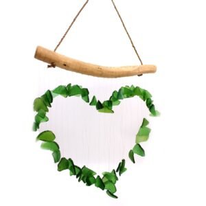 Carillón de Vidrio Reciclado Verde y Blanco - 60 cm - Imagen 6