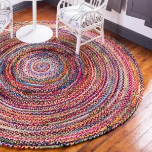 Alfombra Redonda de Yute y Algodón Reciclado Ø 150 cm - Imagen 6