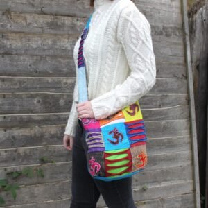 Bolso Étnico Estilo Hippie - Teal / Om - Imagen 2