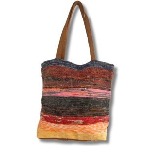 Bolso Tote de Tapetes Reciclados Lavanda - Moda Sostenible - Imagen 2
