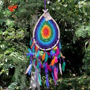 Campanas Árbol de la Vida con Cuentas Chakra y Latón (36 cm) - Imagen 5