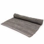 Alfombra India de Algodón Tejida a Mano 130x170 cm Charcoal