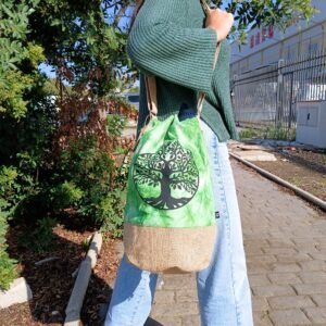 Mochila Natural Efecto Lavado Verde - Árbol de la Vida - Imagen 5