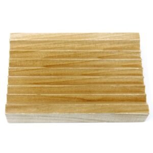 Jabonera de Madera Hemu Groovy - Diseño Ondulado 10,5cm - Imagen 2