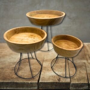 Cuencos de Madera Elevados - Imagen 1