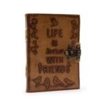 Diario de Piel "Life is Better With Friends" - Cierre Metal