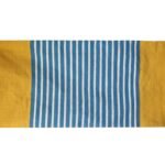 Alfombra Pasillera India de Algodón Amarilla y Azul 70x170